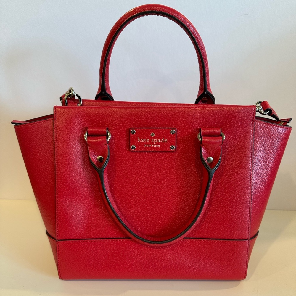 Kate Spade Like New Wellesley Camryn Tote Bag, Chili Red